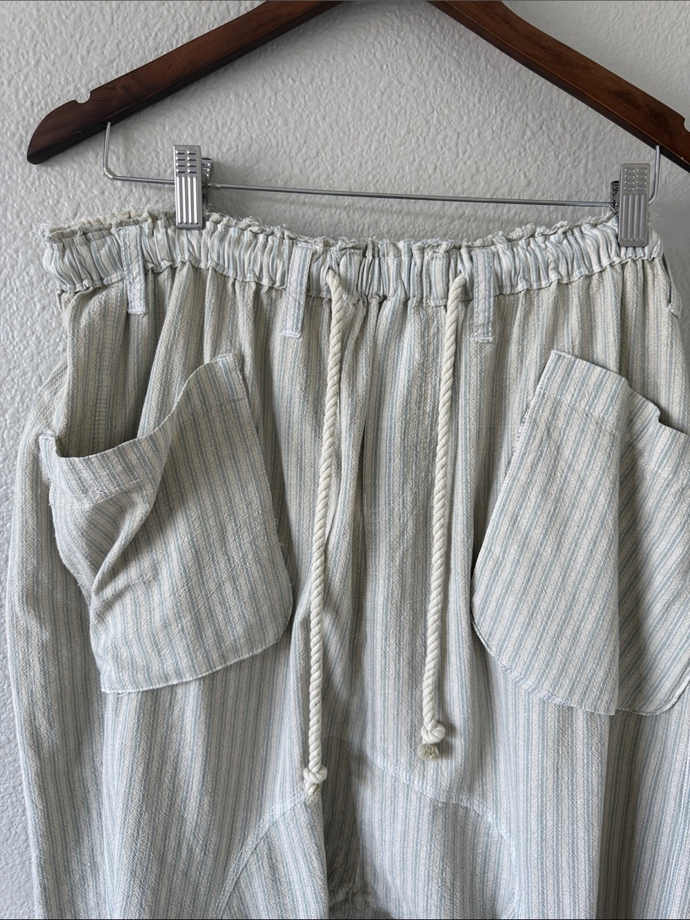 Free People Runyon Pant Cotton Harem Drop Crotch Pocket Boho Jogger Size Small - Picture 5 of 16